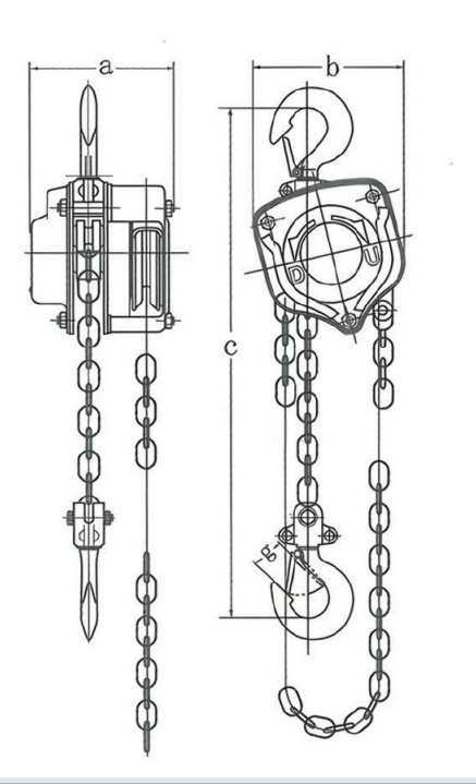 HSZ-A Chain Block Structure Drawing